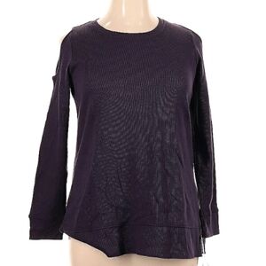 NWT Style&Co Purple‎ Thermal Long Sleeve Cold Shoulder Scoop Neck 0x